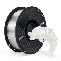 3D 프린터용 PLA 필라멘트 프린터 프린팅 플라스틱 소재 버블 없음 레인보우 스풀 175mm 1KG 22LBS, 투명