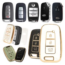 바이어블 기아 차량용 TPU 풀커버 키케이스 키홀더 키커버 / 올뉴 모닝 레이 쏘렌토 K3 K5 K7 스포티지 쏘울 모하비, 05. 7버튼 D타입 (VA-TA24), 블랙골드