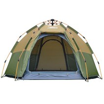 Desert & Fox-팝업 자동 텐트 3-4 인용 인스턴트 캠핑 텐트 백패킹 가족용 돔 캠핑 하이킹 여행용, CHINA, Brown
