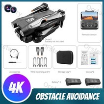 rc 비행기 헬리콥터 RC 헬기 프로펠러 Z908Pro 드론 4K HD 듀얼 카메라 5G 와이파이 지능형 장애물 회피, 17 4K BK 2B