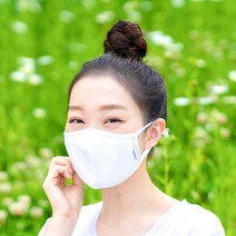 아이프리 여름용 필터교체형 쿨패드 풍기인견 마스크 화이트 5개