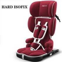 영유아 카시트 휴대용 유아용 어린이 자동차 좌석 접는 아기 안전 블루투스 음악 Isofix 래치 인터페이스 유아 1 ~ 12 세, 하드 아이소픽스 레드