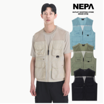 네파 남성 낚시 등산 작업 조끼 호보스 메쉬 베스트 7I31441, 카키