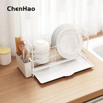 ChenHao 미니 화이트 식기건조대 1인가구 소형 심플 주방선반+선물증정