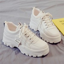 여성 스키니즈 운동화 춘추용 통굽 키높이 어글리슈즈 데일리 단화 WZB