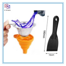 카메라 현미경 부품 ANYCUBIC 광자 dlp 부품 용 금속 UV 수지 필터 컵 + 실리콘 깔때기 SLA 도구 삽 3D 프, 01 주황색