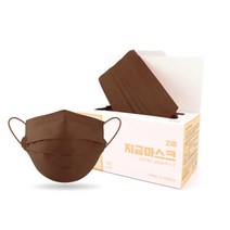 지금마스크 3중 셀프케어 일회용 마스크 대형, 50개입, 8개, Choco Brown