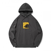 VOLCOM FISHING BASS 오버핏 후드티셔츠 차콜