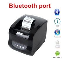 미니라벨프린터 xprinter 열 라벨 바코드 프린터 영수증 라벨 프린터 바코드 qr, 365b 블루투스 포트, 우리 플러그