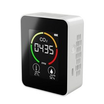 실내 공기질 측정기 오염도 유해물질 전문 측정 감지기 다기능 3in1 co2 meter 디지털 온도 습도 테스터 이산화탄소 공기 품질 모니터 co2, 이산화탄소 검출기 흰색 2