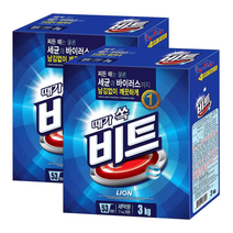 비트 분말 세탁세제 3kgx2 빨래 찬물전용 가루세제 대용량 일반용 드럼세탁기 드럼용 겸용, 4개, 3kg