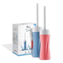 Bio Bidet Pearl 휴대용 개인 여행용 비데 산후 여성 관리 및 회음 회복용 2개입 아쿠아 로즈, Aqua+Rose