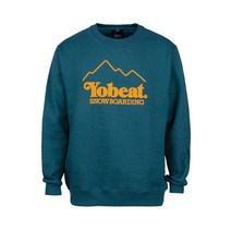 [YOBEAT LOGO CREWNECK - FOREST] 요비트 로고 남녀공용 크루넥 맨투맨 티셔츠