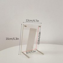 아크릴액자 압축앨범 가훈 가벼운 투명 아크릴 액자 자기 양면 돌 포토카드 홀더 데-270, 5in(12x16cm)+AS picture