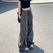 파라슈트 팬츠 핀턱 카고바지 빅포켓 와이드 빈티지 y2k 오버핏 레트로 캐주얼 아메카지룩