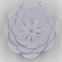 자이언트 플라워 2018 꽃 반제 거대한 종이 DIY 전체 키트 결혼식 및 장식 배경 데코 비디오 자습, 01 WHITE_04 20CM