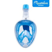 아쿠아무브 스노클링 풀페이스 마스크, 1.스카이블루 S/M(여성및아동), 1개