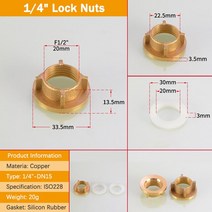 황동 육각 잠금 너트 파이프 피팅 플랜지 1/8 "1/4" 3/8 3/4 1.2 "BSP 암나사 생크 캡, 12 1I2 Inch 2 Gasket
