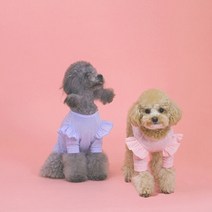 자체제작 강아지옷 여름의류 랄라 스윗 티셔츠, 색상:블루|사이즈:M