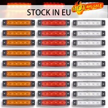자동차 외장 조명 12V / 24V LED 6 SMD 빨간색/흰색/노란색/파란색/녹색 LED 자동차 버스 트럭 사이드 라이트 낮은 LED 트레일러 경고등, 1 Pcs, Blue(24V)