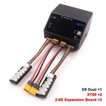 NiMH 1800 mah 리튬 이온 배터리 충전기 LiHv1-6S 스마트, D6 Dual Black XT60