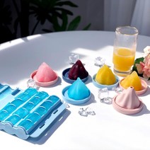 실리콘얼음틀 주방 얼음 트레이 물 주스 아이스메이커 (2type), 02_얼음 트레이 15구, 네이비