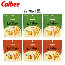 일본 calbee Jagabee 가루비 쟈가비 파우치 40g 6개 세트 우스시오 버터쇼유 맛, 버터쇼유40g 3개, 우스시오40g 3개