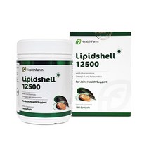 헬스팜 뉴질랜드 초록 입 홍합 리피드쉘 12500 180캡슐 1병 Healthfarm Premium New Zealand LipidShell, 1개