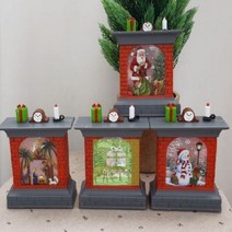 크리스마스_LED_미니_벽난로 209A, 눈사람