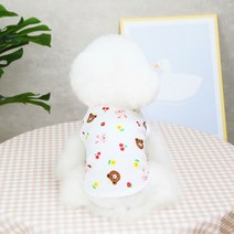 라라펫 반려견옷 강아지실내복 잠옷 민소매 곰돌이 토끼
