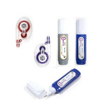 (대량도매)8m 롱 수정테이프 12ml 속건성 수정액(2개 묶음 판매), 블루(2게입), 12ml퀵 수정액