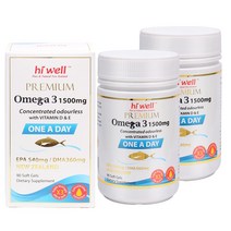 하이웰 뉴질랜드 오메가3 1500mg 90캡슐x2통 비타민 D E