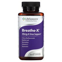 LifeSeasons Breathe-X Allergy & Sinus Support 베지 캡슐 90정