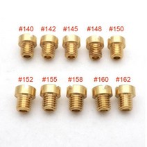 Delorto bwm Motoforce 기화기 인젝터 노즐 크기 50200 용 6mm 5mm 스레드 오토바이 메인 제트 M6 M5 키트 10 개 팩, 140-162 (M5), 140-162 (M5)