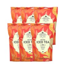 하니앤손스 아이스 티 트로피칼 망고 홍차 212g 15티백 Harney & Sons Fresh Brew Iced Tea Tropical Mango, 6팩