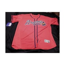 애틀랜타 브레이브스 브라이언 맥캔 저지 남성 레드 사이즈 52 MLB 야구 태그 포함 새