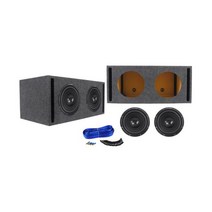 (2) 알파인 W12S4 12인치 1500와트 카 오디오 서브우퍼 + 벤트 서브 박스 인클로저