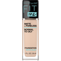 메이블린 핏미 매트 + 포어리스 리퀴드 파운데이션 메이크업 Maybelline Fit me Matte + Poreless Liquid Foundation Makeup 1fl oz, 120 클래식 아이보리