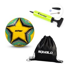 스타 더 폴라리스 3000 FIFA 축구공 노랑 SB165FTB-05, 노랑 + 스쿠알로 공가방