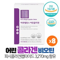 락토테미 하루 밸런스 어린콜라겐 피쉬콜라겐 펩타이드 비오틴 식약처 개별인정형 건강기능식품, 90g, 8박스