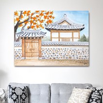 나봄갤러리 감나무와 기와집 5 감그림 감나무 액자 사업장추천그림, 5.캔버스 액자