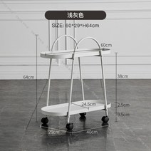 원목 뱀부 북 왁싱 화분 피부관리실 대나무 트롤리 트롤러 푸드트레일러, 8-B타입-라이트 그레이