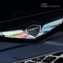 카르쉐 제네시스 엠블럼 로고 스티커 G80 G90 G70 GV70 GV80, 03 G80 DH_ 프론트 엠블럼 스티커, 1개