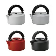 CB Japan Alaw 레트로 플랫 법랑 주전자 2.3L 인덕션주전자 빈티지 난로주전자, 블랙