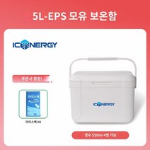 온도계 아이스박스 소형 캠핑 병원 의료용 휴대용 보냉 가방, A.Eps 소재 5L 화이트  아이스 팩 6