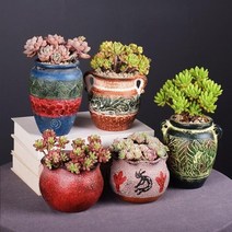 빈티지토분 다육이 화분 도자기 수제 토분 돌화분 다육 선인장 미니세라믹, 세라믹, 중간, G