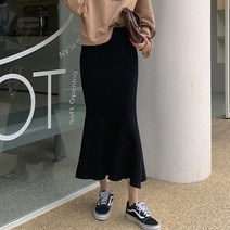 [체리빌레] 탄탄하게 머메이드니트스커트 밴딩 치마
