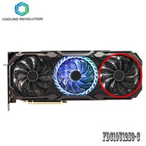 쿨링팬 컴퓨터 팬모터 asrock amd radeon rx 6800 xt taichi x 그래픽 카드 교체 팬용 95mm fdc10u12s9-c 85mm fdc10h12s9-c, 95mm 오른쪽 팬