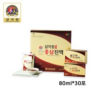 삼지원 홍삼진액 4년근홍삼 추출액 100% 홍삼원액 농축액 액기스 홍삼정 진세노사이드 고려홍삼 음료 스틱, 80mlx30포, 1개