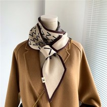 여성용 럭셔리 브랜드 니트 스카프 따뜻한 캐시미어 네커치프 풀라드 여성용 목 넥타이 작은 스키니 스카프 bandana echarpe 2022